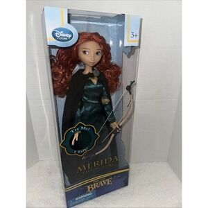 Disney Store Pixar Brave Merida Talking 17" Doll In Outfit With Bow & Arrow NEW